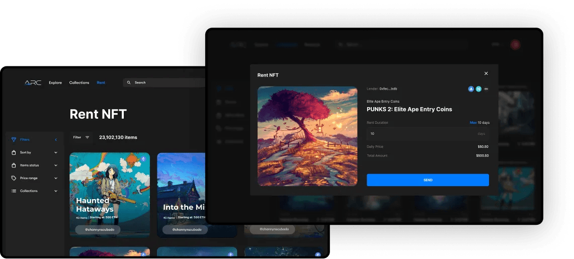 Arc — borrow and lend NFTs for GameFi